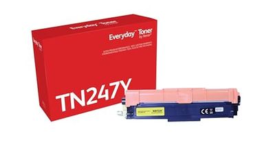 Everyday by Xerox Yellow Toner compatible with Brother TN247Y, High Capacity