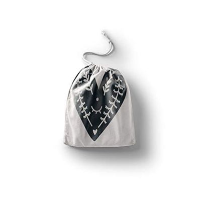 Bonamaison Imprimé Sacs de Coton avec Cordon, Sac D'Épicerie, Sac À Provisions, Réutilisables, Écologique, Pliable, Taille: 20x30 Cm