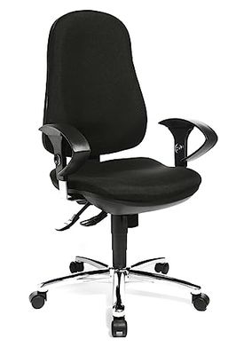 TOPSTAR Support SY Fauteuil de Bureau avec Hauteur d'accoudoirs Ajustable Noir