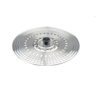 Ibili Prisma Multiusos Antisalpicaduras-Acero Inoxidable-Sartenes y baterias de 14-16-18 cms-Tapa Colador, Plata, 14-16-18 cm
