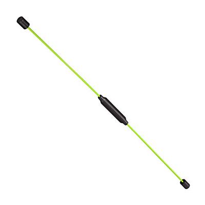 Relaxdays Barra Flessibile 160 cm, Asta Fitness per Allenare la Muscolatura Profonda, Pilates, Sport, Swing Stick, Neon Unisex-Adulto, 160 x 4.5 x 4 cm