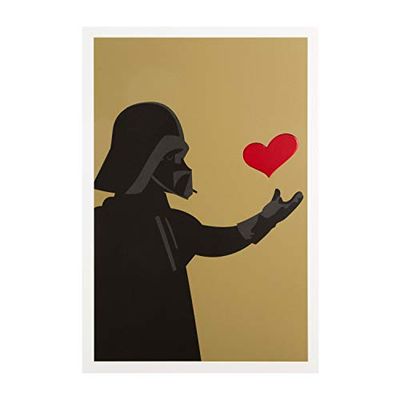 Hallmark Valentines Card, Valentines Day Card, Star Wars Darth Vader & Heart Design, Black, Red