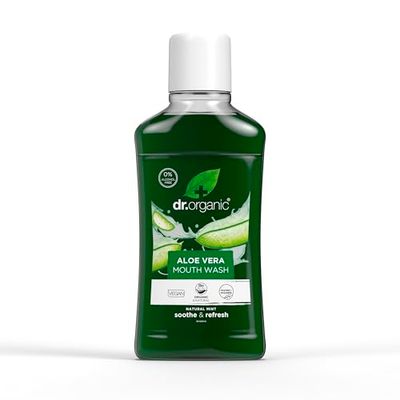 Dr.Organic Enxaguar bucal aloé vera orgânico 500 ml