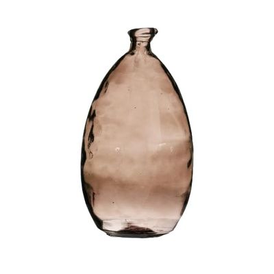 NATURAL LIVING Lou Vase 3.4L Amber Recycled Glass D17CM X H30CM