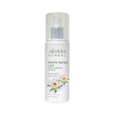 Jovees Herbal White Water Lily Moisturizing Lotion | Size: 100ml x Pack of 1 | For Normal to Dry Skin | 100% Natural | Sun Protection | Control Acne & Pimples | Cell Regeneration | Skin Hydrates