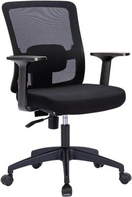Megashopitalia Fauteuil de Bureau Ergonomique pivotant réglable avec accoudoir Respirant avec Support Lombaire