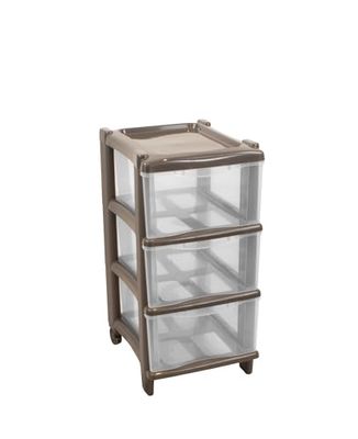 Essential Cassie byrå | 3 lådor | antracit | H 60 cm | Tillverkad i Italien