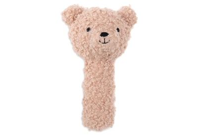 Jollein Sonajero para bebé – Teddy Bear – Rosa salvaje – Boucle – 100% poliéster – 22 x 9 x 20 cm
