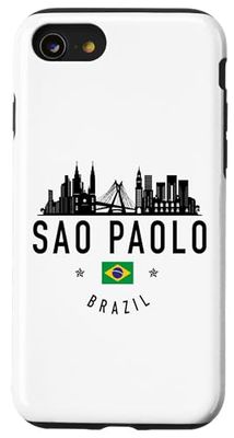 Sao Paolo Brazil Vintage Skyline Pride Brasil Souvenir Case for iPhone SE (2020) / 7 / 8