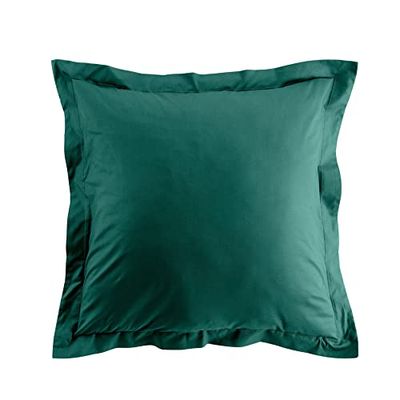 Suave Interior, Funda de Almohada (63 x 63 cm) Biolina Emeralde, 100% algodón orgánico