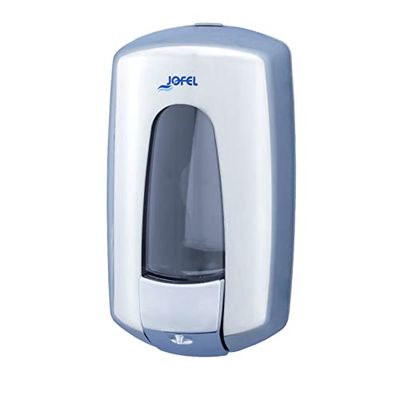 Jofel - Distributeur de savon liquide mural, rechargeable, capacité 0,9 l, valve anti-corrosion et anti-gouttes, corps en acier inoxydable, Aitana AC79500