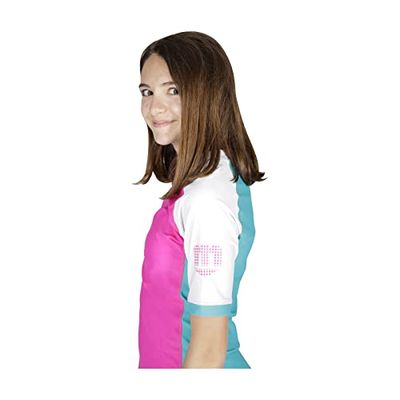 Mares Rashguard Seaside Shield Youth; Siatka ochronna z krótkim rękawem - Chłopcy, Różowy, L, Różowy, rozmiar uniwersalny
