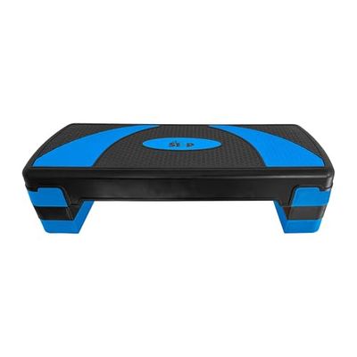 The Step – stor 79 cm justerbar aerobisk stegplattform för kondition, kärna, styrka, stabilitet och motståndsträning, blå
