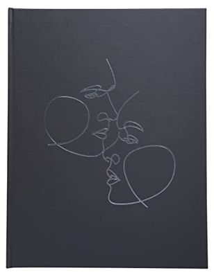 Exacompta - Ref. 47688E - 1 Guestbook 100 pages silver edge Art - Black