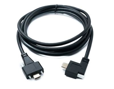 System-S Cavo USB 3.1 Gen 2 da 2 m tipo C maschio a maschio, pannello di montaggio angolo sinistro destro destro angolato 10 Gbps 100 W