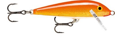 Rapala - Leurre de Pêche CountDown - Matériel de Pêche avec Construction Balsa - Leurre Pêche d'Eau Douce - Profde Nage 0.6-0.9m - Taille 3cm / 4g - Fabriqué en Estonie - Gold Fluorescent Red
