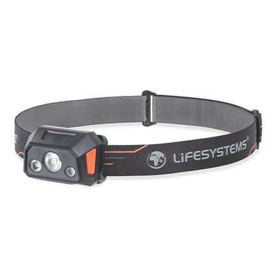 Lifesystems Intensiteit 300 Lumen Oplaadbare Water Resistant LED Head Torch met Verstelbare Stralingshoek Plus 6 Verlichtingsmodi, Zwart