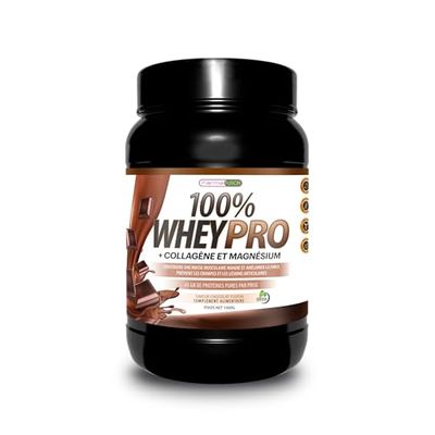 Farma Fusion 100% Whey Protein | Avec Collagène et Magnésium, | 43 g de protéines pures par portion | 0% de sucres | Chocolat 1000 g