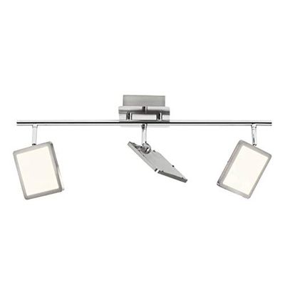 BRILLIANT lampada Uranus Spot LED a triplo ferro/bianco | 3x 5W LED integrato (SMD), (500lm, 3000K) | Scala da A ++ a E | Testa orientabile