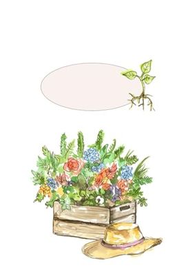 Watercolor Box of Flowers Composition Garden Journal Notebook: 6x9 - 120 dot-grid pages for journaling