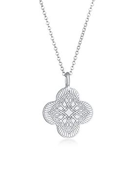 Elli Collana Donna Croce ciondolo ornamento moneta Vintage Trend Blogger in Argento Sterling 925