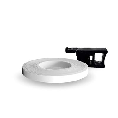 4R Quattroerre.it 10296 Wheel Stripes tiras adesivas para jantes de mota com aplicador, branco raça, 7 mm x 7 mt