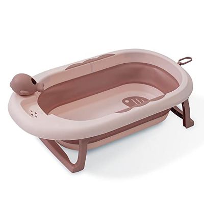 Baignoire pliable avec godet de rinçage - rose