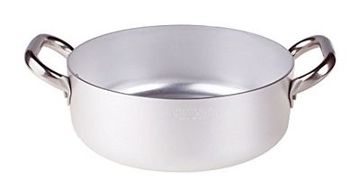 Agnelli ALMA10638 Cacerola Baja con 2 Asas en Acero, Aluminio Profesional 3 mm, 38 cm