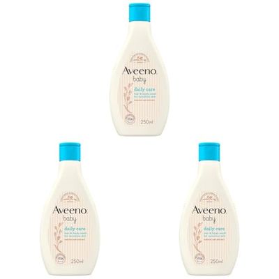 Aveeno Baby Daily Care Hair and Body Wash 250 ml (Pack of 3)