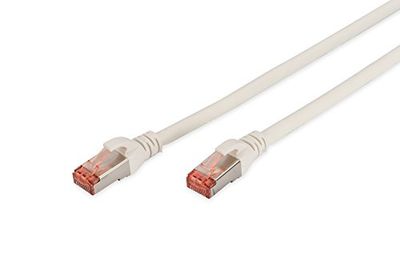 DIGITUS Cabo LAN Cat 6 - 5 m - Cabo de rede RJ45 - S/FTP blindado - compatível com Cat 6A e Cat 7 - branco