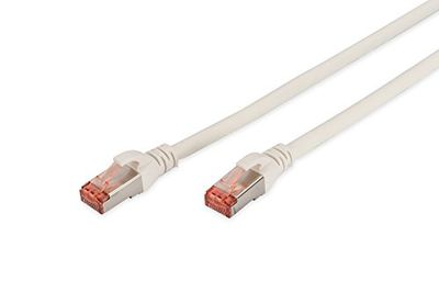 DIGITUS Câble LAN Cat 6-2m - RJ45 Câble réseau - S/FTP blindé - Compatible Cat 6A & Cat 7 - Blanc