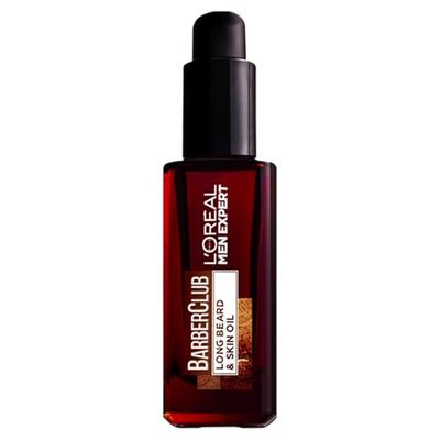 L’Oréal Paris Men Expert Conditioning Beard & Skin Oil 30ml, Barber Club Oil With Cedarwood Essential Oil, Tames, Conditions and Softens Facial Hair