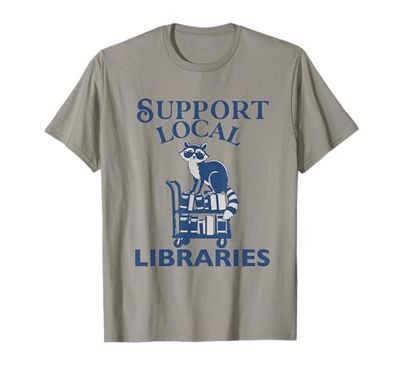 Supporta biblioteche locali Salva bibliotecario Lettore di libri Maglietta