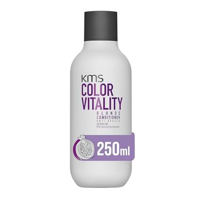 KMS ColorVitality Blonde Conditioner for Blonde Hair, 250ml, Color Protection, Shine, Hydration, with Upcycled Pomegranate, Vegan Formula