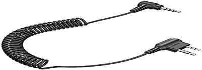 Sena TUFFTALK-A0115 2-vägs radiokabel för Midland tvillingnålskontakt för Tufftalk, svart