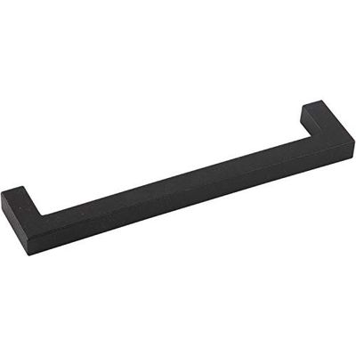HALCÖ 0215.979.00.0.17 - Maniglia per mobili Ischgl arrotondata, LA 480 mm, larghezza 492 mm, maniglia per armadio in acciaio nero oliato, argento