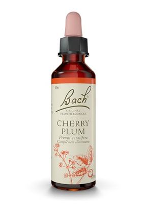 FLEURS DE BACH ORIGINAL - Cherry Plum No 6 - Pour plus de maîtrise - Aide à reprendre le contrôle de ses émotions - Élixir floral naturel pour le bien-être émotionnel - Compte-Gouttes 20ml - Vegan