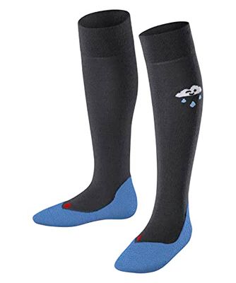 FALKE Uniseks-kind Kniekousen Active Rainboot K Kh wol lyocell dik ademend 1 paar, Blauw Indigo Melange 6227, 19-22