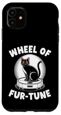 Wheel Of Fur-Tune Robot Vacuum Cleaner Funny Cat Case for iPhone 11