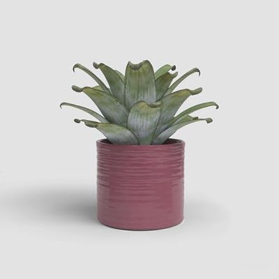 Artevasi Fortuna - Maceta de cerámica con Acabado esmaltado (28 cm), Color Rosa