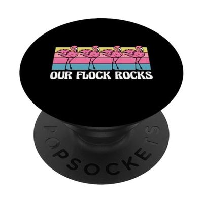 Our Flock Rocks Funny Team Family Teacher Gift PopSockets PopGrip Adhesivo