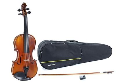 GEWA Violín serie Maestro 1 VL 3, 1/4 listo para jugar, incluye formetui, arco Massaranduba y cuerdas Larsen Aurora