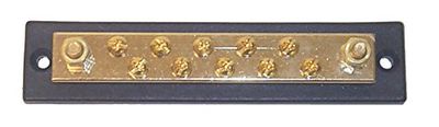Sierra International FS40750 Hot Feed/Gemeenschappelijke Grond Messing Bus Bar met Tien 10-32 Schroef & 1/4"-20 Twee Stud Terminals