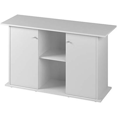 Ferplast Mobile per Acquari STAND DUBAI 120, in Legno, Ante Push-Pull, Resistente all'Acqua, Piedini Regolabili, Bianco