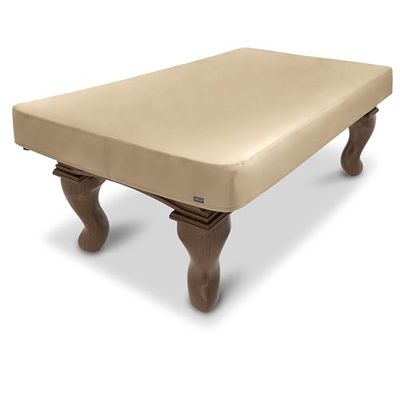 GoSports Copertura per tavolo da biliardo in similpelle di alta qualità, impermeabile e antistrappo, resistente, per interni ed esterni, colore marrone chiaro