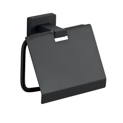 Gedy Atena Portarrollo con tapa Negro mate