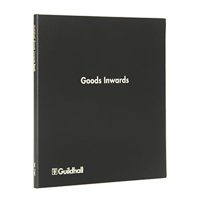 Exacompta - Ref T1027Z - Guildhall - Good Inwards Book, Durable Case bound Black Covers, 298 x 273mm, 160 Pages, Tamper-Free Binding, Folds Flat For Desktop Use - Black