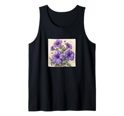 Petunia Fiore Fioritura Con Api Intorno Grafico Canotta