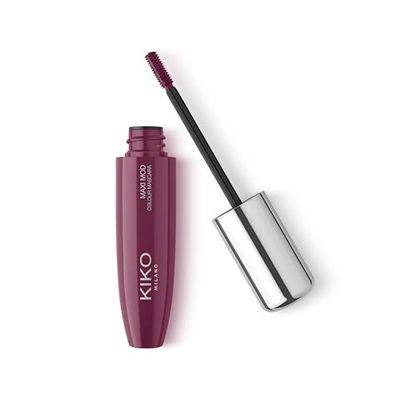 KIKO Milano Maxi Mod Colour Mascara 03, Máscara De Pestañas De Colores Con Miniaplicador Y Efecto Maxivolumen, Plum