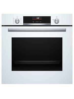 Bosch - Horno Multifunción, Serie 6, 60 cm. de ancho, Asistente de limpieza, Recetas pre-programadas, Blanco, HBG536EW3
